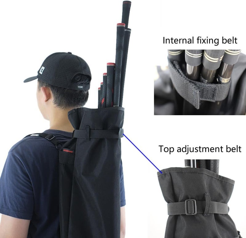 BOYEA & SKULLEAP Lightweight Golf Carry Bag (Carry 8-10 Clubs) Par 3 Golf Bag Pitch n Putt Small Golf Bag/Training, Foldable & Adjustable Double Straps, for Men/Women Gifts &Golf Course/Travel - Image 1
